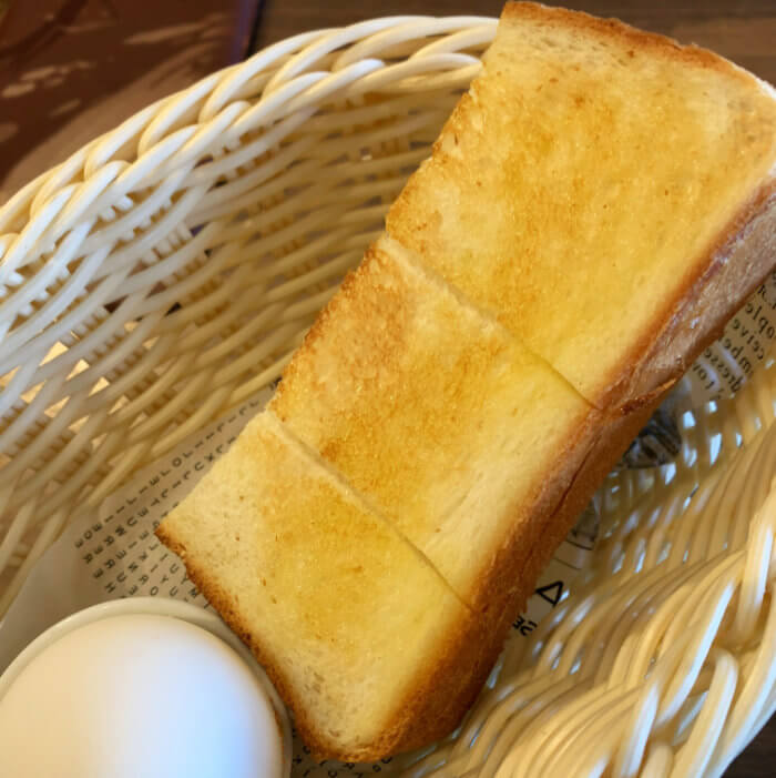 ヒナノ珈琲 越谷店のモーニングトーストの写真