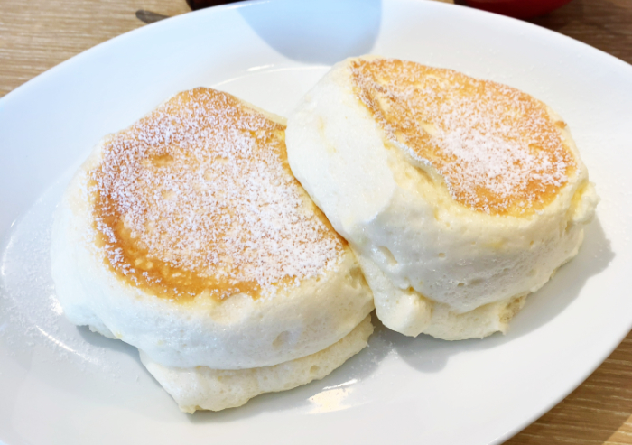 “むさしの森珈琲特製”　ふわっとろパンケーキの写真1