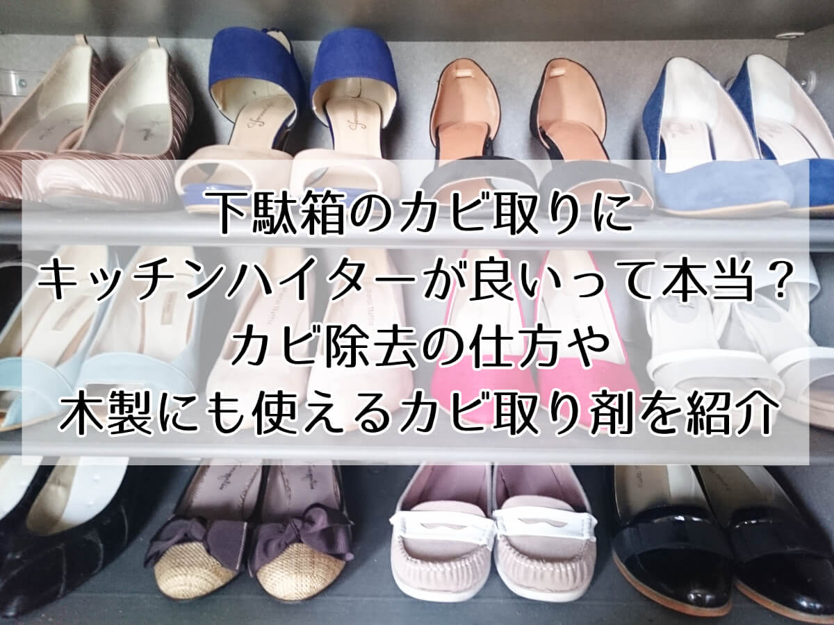 下駄箱のカビ取りに キッチンハイターが良いって本当？ カビ除去の仕方や 木製にも使えるカビ取り剤を紹介のイメージ画像