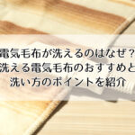 電気毛布が洗えるのはなぜ？洗える電気毛布のおすすめと洗い方のポイントを紹介のイメージ画像