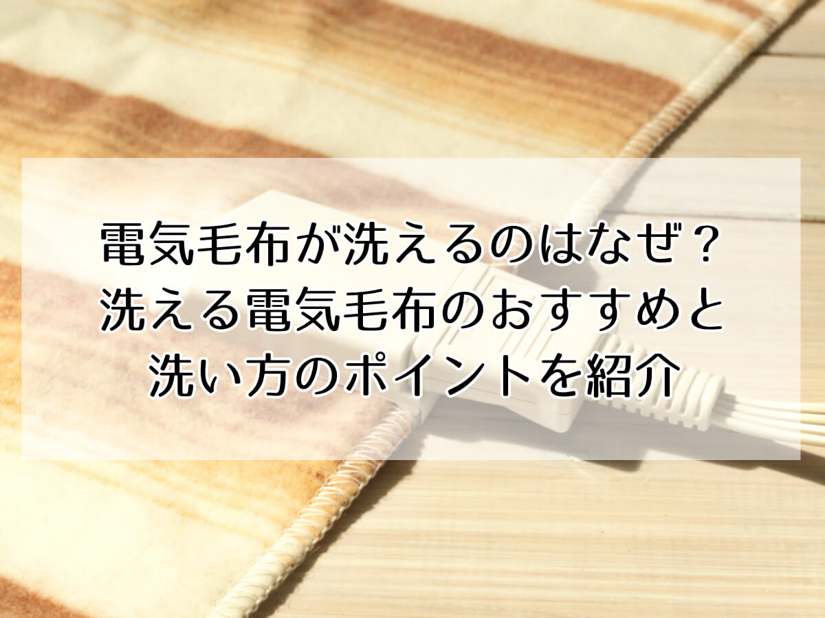 電気毛布が洗えるのはなぜ？洗える電気毛布のおすすめと洗い方のポイントを紹介のイメージ画像