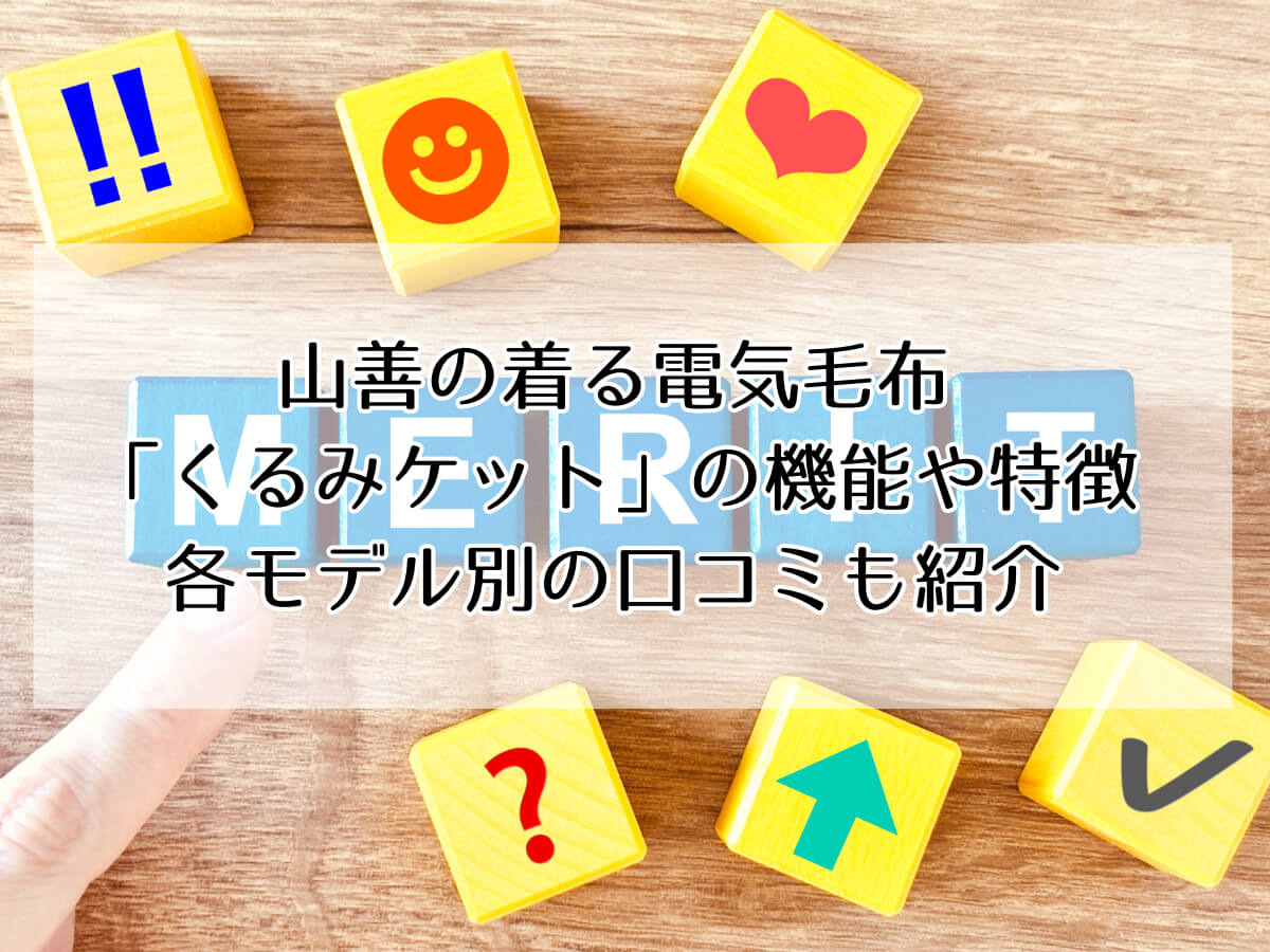 山善の着る電気毛布 「くるみケット」の機能や特徴 各モデル別の口コミも紹介のイメージ画像